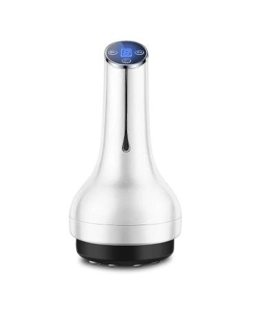 Samnuerly 3-in-1-hand-electro-guasha massager + cupping + hot compression scratch massage circulation body detoxification Niederdruckstein White