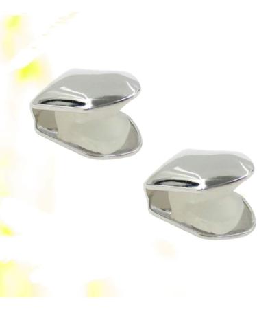 EXCEART 2Pcs Gold Plated Single Fang Tooth Grill Cap | Hip Hop Party Accessories - Buy Online on SooperMarket.com