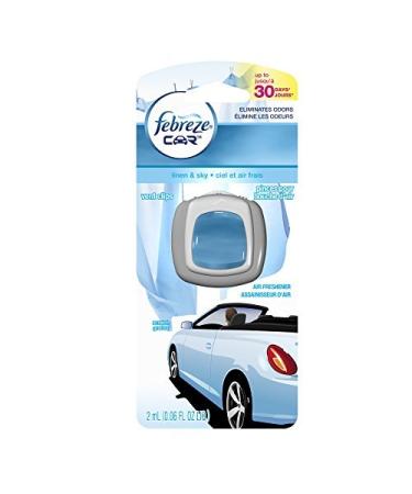 Febreze 2 mL (0.06 FL OZ) Car Vent Clips Air Freshener and Odor Eliminator Linen and Sky Scent by Febreze by Febreze