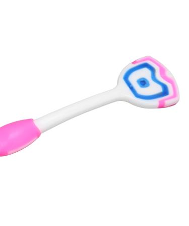 10-Piece Silicone Tongue Scraper Set - Dual Action Oral Hygiene Tool for Adults & Kids - Long Handle Pink - Buy Online on SooperMarket.com