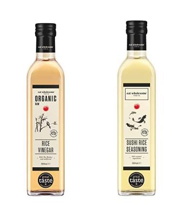 Eat Wholesome Organic Raw Rice Vinegar 500 ml & Sushi Rice Vinegar Seasoning 500 ml