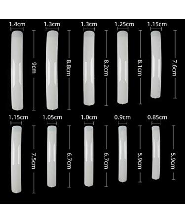 Yimart 100pcs Clear Extra Long Curve Nail Tips for French Acrylic UV Gel False Nails - Buy Online on SooperMarket.com