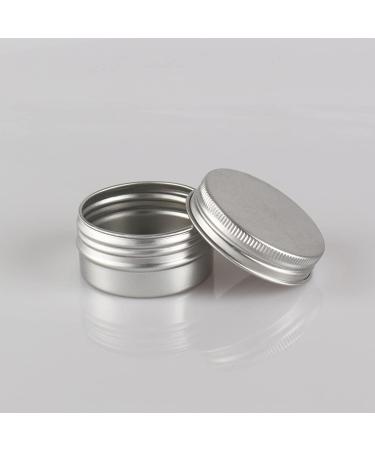 Zeoabsy 50pcs 30ml Silver Aluminum Tins - Empty Screw-Top Containers for Cosmetics Candles & Ointments + Spatulas & Etiquette - Buy Online on SooperMarket.com
