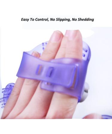 Topwon Palm Shaped Massage Glove - 360-Degree Metal Roller Ball for Cellulite Reduction - Purple - Buy Online on SooperMarket.com