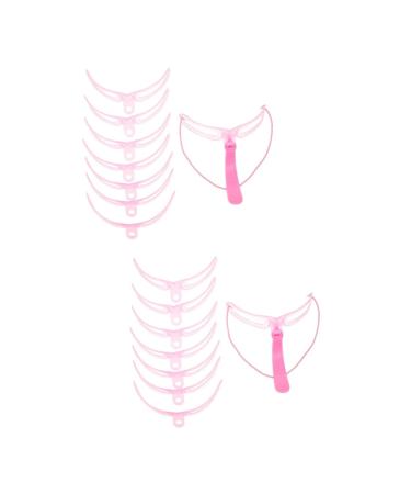 MAGICLULU Eyebrow Tools 6 Sets Eyebrow Aid Reusable Eyebrow Stencil Eyebrow Accessory Replaceable Eyebrow Stickers Travel 12X11X8CMx2pcs Pinkx2pcs