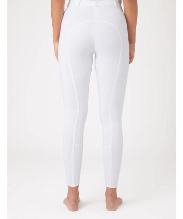 HORZE Active Women's Silicone Grip Full Seat Breeches - White, Size 32 - Buy Online on SooperMarket.com