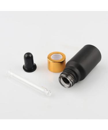 ZEOABSY 6 PiecesÂ 10mlÂ Empty Frosted Black/Gold Glass Dropper Bottles with Glass Pipette for Essence Essential Oil Elite Fluid Travel Cosmetics Storage Containers - Buy Online on SooperMarket.com