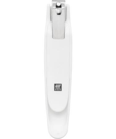 ZWILLING toenail clippers with nail catcher extra large for perfect grip with straight cutting edge premium white