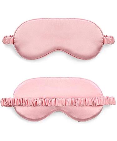 Nuwbay Sleep Eye Mask with Elastic Strap Headband Lightweight Comfortable Soft Silk Like for Men Women Traveling