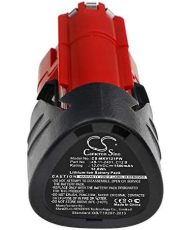 1500mAh Replacement Battery for Milwaukee 48-11-2411 48112420 48-11-2420 48-11-2440 - Compatible & High-Performance - Buy Online on SooperMarket.com