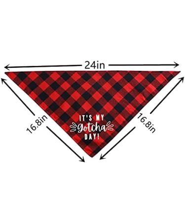 Dog Birthday Bandana Gotcha Day Pet Scarf Dog Adoption Bandana for Boys and Girls Dogs Cats Scarf Bibs Accessories for Pet Birthday Gift (Red) - Buy Online on SooperMarket.com