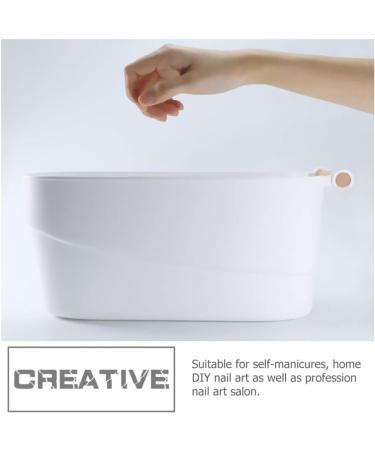 FOMIYES Basin Tub Retro Wash Basin Manicure Bowl Manicure Bowl Soaking Soak Bowl Nail Art Polish Remove Hand Wash Manicure Spa Tool White Portable Wash Basin Nail Art Soaking Bowl Hand Soak Bowl - Buy Online on SooperMarket.com
