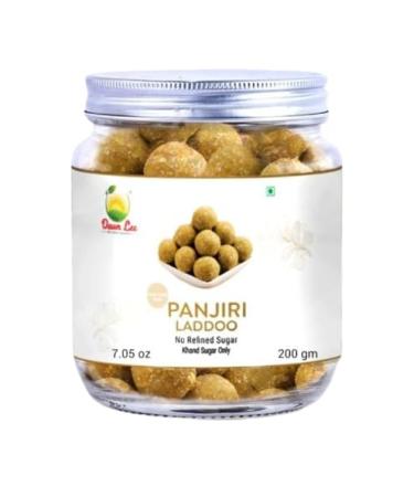 Dawn Lee Panjiri Ladoo - Indian Sweets - Homemade with A2 Billona Ghee- Coriander Seed Powder Laddu- Refinded Sugar Free - No Preservatives - Gluten Free - Panjirri Laddu - Healthy- 200 Gram