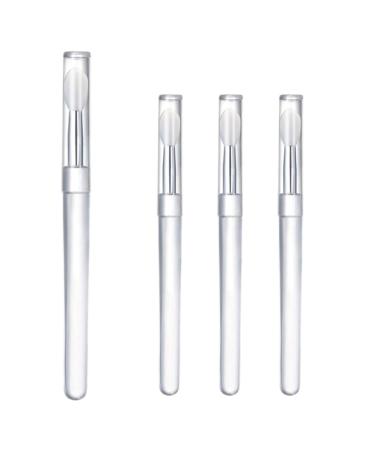 4 Pcs Silicone Lip Brushes - Portable Lipstick Applicator Wands & Mini Lip Scrub Brush for Gloss | International Shipping - Buy Online on SooperMarket.com