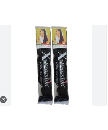 X-pression Ultra Braid Artificial Hair Extension #1 Black Approx. 210cm (2 PCS OFFER) Black 210 cm (Pack of 2)