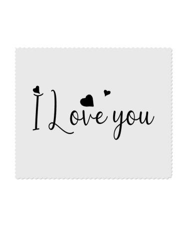 2 x Microfiber Cleaning Cloths "I Love You with Hearts" (LC00025274)