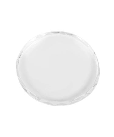 Nail Art Palette  Foundation Lipstick Palette  Transparent Glass Nail Art Palette Paint Drawing Color Pigment Dish Manicure DIY Tool(Round Glass)