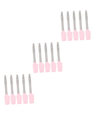 Magiclulu 15 pc wax knives apply facial cream patula mini cosmetic spatula silicone spatula make-up spatula make-up accessories silicone scraps beauty wax silicone brush rosax3stk 19x3.5cmx3pcs