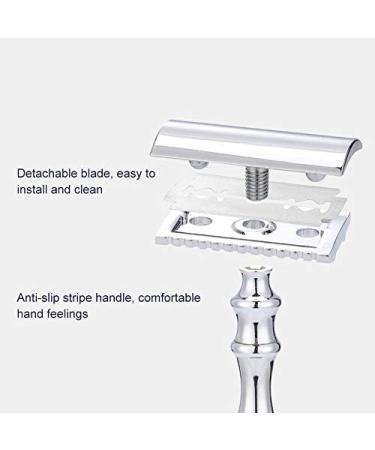 Classic Double Edge Metal Razor for Men - Black Shaving Razor for Beard Grooming | International Shipping Available - Buy Online on SooperMarket.com