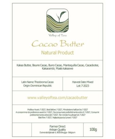 Buy Organic Cocoa Butter Chips - Food Quality Raw & Bio-Cultivated - 100g for Baking & Cooking - Buy Online on SooperMarket.com