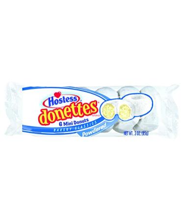 Hostess Donettes Mini Powdered Donuts - 3oz Pack of 10 | Sweet Snack Treat - Buy Online on SooperMarket.com