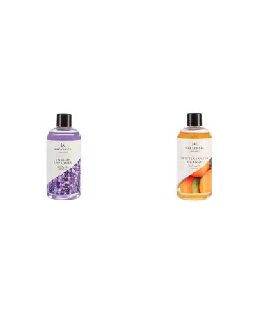 WAX LYRICAL Reed Diffuser Refill 200ml English Lavender Multicolor & WAX LYRICAL Reed Diffuser Refill 200ml Mediterranean Orange Reed Diffuser Refill + Reed Diffuser Refill 200ml