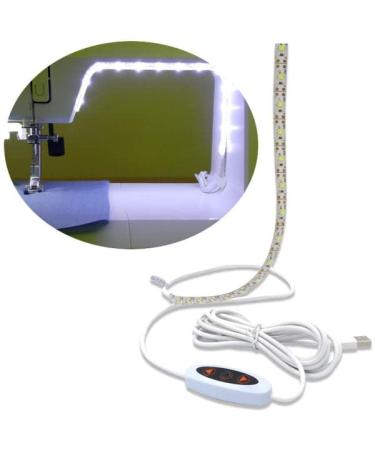 Madam Sew Sewing Machine Light Strip  12  USB LED Light Strip with Clean White Lights for Brother  Janome  Babylock  Pfaff   Dimmable Strip Light for Sewing Machine with 98  Power Cord and Clips