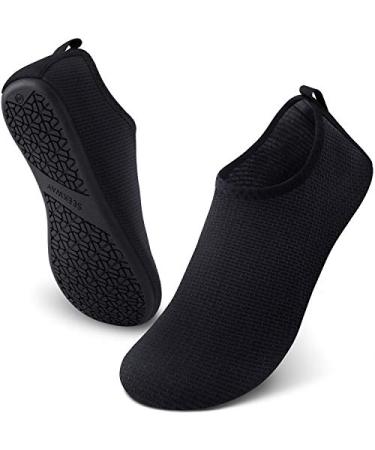 SEEKWAY Water Shoes Barefoot Aqua Socks Quick-Dry Non Slip Shoes for Beach Swim Pool River Boating Surf Women Men SK002 8.5-9.5 Women/7.5-8.5 Men 2a-791 Black