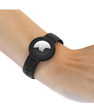 Kids / Adults (2 Pack) Anti-Lost Bracelet for AirTag - iZi Way Soft Silicone Wristband Watch Band Cover - Black - Buy Online on SooperMarket.com