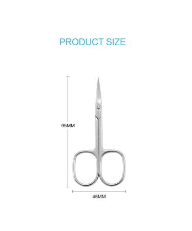 Jarvistar Professional Nail Scissors - Sharp Curved Stainless Steel Manicure & Pedicure Shears with Case | 95mm Bent Skin & Nail Clippers - Buy Online on SooperMarket.com