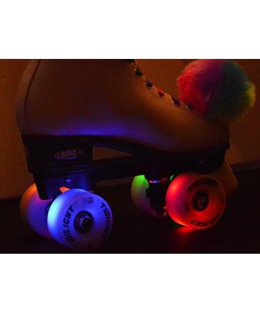 Epic Allure Light-Up Quad Roller Skates - White, Youth 3 US - Youth 3 - Buy Online on SooperMarket.com