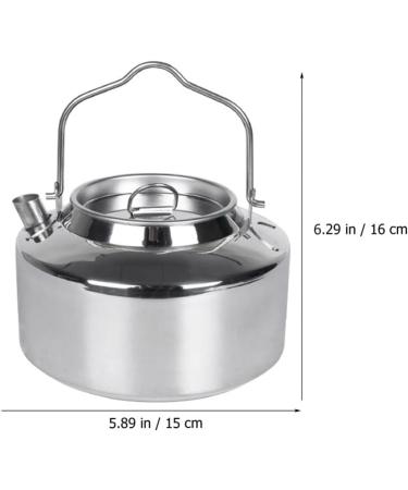 BESPORTBLE 1.2L Stainless Steel Camping Kettle - Lightweight Outdoor Hiking Gear with Handle | Portable Tea Coffee Pot for Campers - Buy Online on SooperMarket.com