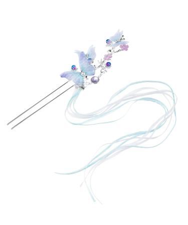Fairy Butterfly Hair Stick Ancient Style Tassel Ribbon Updo Accessories Chinese Hair Chopsticks Hairpin Hair Decoration MGPFERD