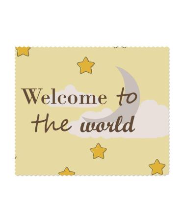 2 x Microfiber Cleaning Cloths "Welcome to The World" (LC00026357)