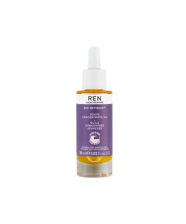 REN Clean Skincare - Bio Retinoid Youth Concentrate Oil   Anti-Aging Evening Oil with Rosehip Oil Suitable for Sensitive Skin   Vegan  Cruelty Free Bio-Retinoid Oil for Facial Fine Lines & Wrinkles  1 Fl Oz