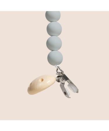 Center Coast Collections Silicone Pacifier Clip - Safe Binky Holder - Neutral Grey - Unisex Baby & Toddler - Buy Online on SooperMarket.com