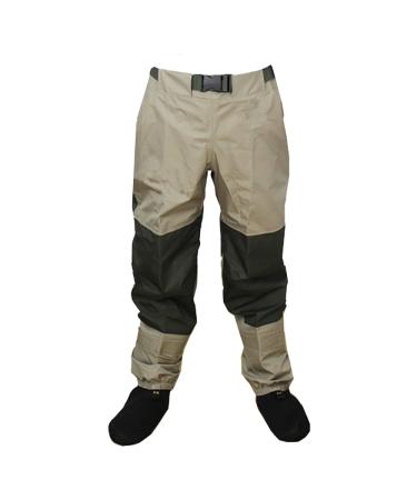 Breathable fishing clothing wats boot fishing fishing pants fly waden pants pants permanent weatherproof wading waden men pants with tricot kb003 unit size XL olive + green