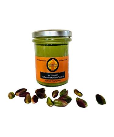 Giannetti Artisans Sicilian Pistachio Spread Artisan Made with NO PALM OIL & Sicilian Pistachios - Imported from Bronte, Sicily - 7.05 OZ