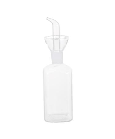 ABOOFAN Glass Containers 1pc Glass Oil Bottle Oil Filter Pot Liquid Kitchen Oil Dispenser 16.5X5.5CM Transparent