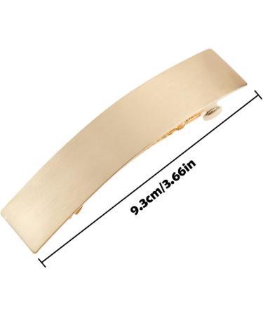 Prosy Vintage Small Rectangular Hairpin Metal Geometry Smooth Hair Barrettes Hair Clasp Hair Accessories Hair Clips for Women and Girls (Gold) - Buy Online on SooperMarket.com