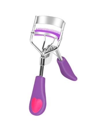 Premium Eyelash Curler with Comb - Steel Wide Angle Eye Makeup Tool for Perfectly Separated Lashes | Purple - Ideal for Girls & Women - Buy Online on SooperMarket.com