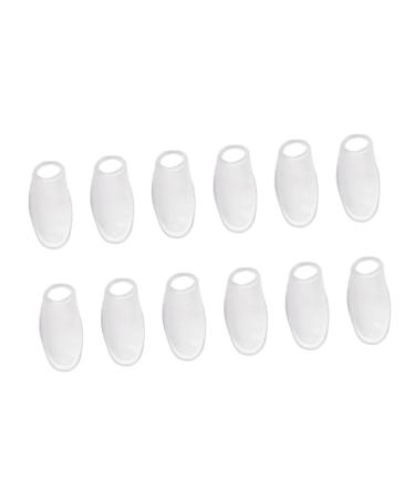 6 Pairs Toe Splitter Silicone Gel Straightener Holder Silicone Toe Sleeves Toe Sleeves for Silicone Toe Spacers Big Toe for Adults Toe Separator Bunion Correctors White