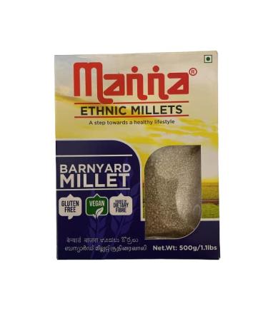 Manna Ethnic Millets|Barnyard Millet 1.5kg(500g x Pack of 3)|Gluten Free|Vegan|Source of Dietary Fibre