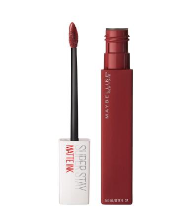 Maybelline Super Stay Matte Ink Liquid Lipstick Makeup  Long Lasting High Impact Color  Up to 16H Wear  Voyager  Deep Red  1 Count 50 VOYAGER 0.17 Fl Oz (Pack of 1) 1 COUNT