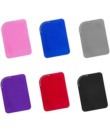 Black Silicone Heat Resistant Travel Mat - Anti-Heat Pad for Hair Straighteners & Curling Irons | Perfect for Styling on the Go - Buy Online on SooperMarket.com
