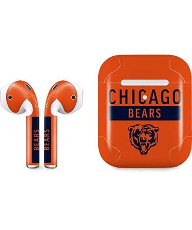 Skinit Decal Audio Skin Compatible with Apple AirPods with Wireless Charging Case - Officially Licensed NFL Chicago Bears Orange Performance Series Design