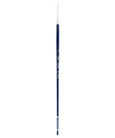 Silver Brush Limited 19002 Bristlon Round Acrylic and Oil Brush  Size 2  Long Handle Size - 2