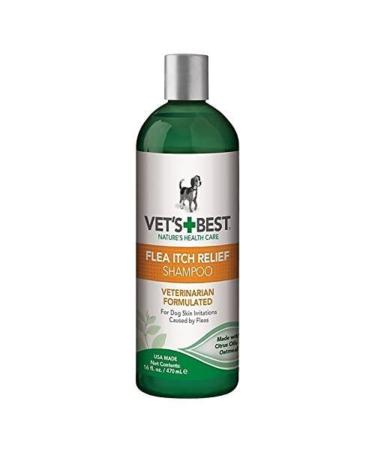 Vet's best flea itching relief dog shampoo |Flea bite relief for dogs |Helps relieve irritation and itching of flea infestation 470ml 470 ml (1 Pack)
