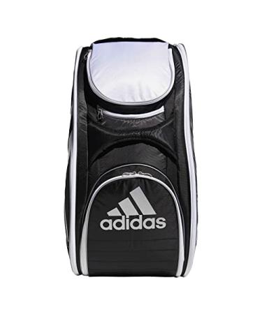adidas Tour Tennis 12 Racquet Bag One Size Black/White/Silver Metallic