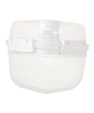 HOLIDYOYO Box Box Lunchbox Bento Container Lunch Boxes Lunch Holder White Compartment Box Pp Double Layer 15.8X15.8X14.3CM 10TUI4923B White 15.8X15.8X14.3CM
